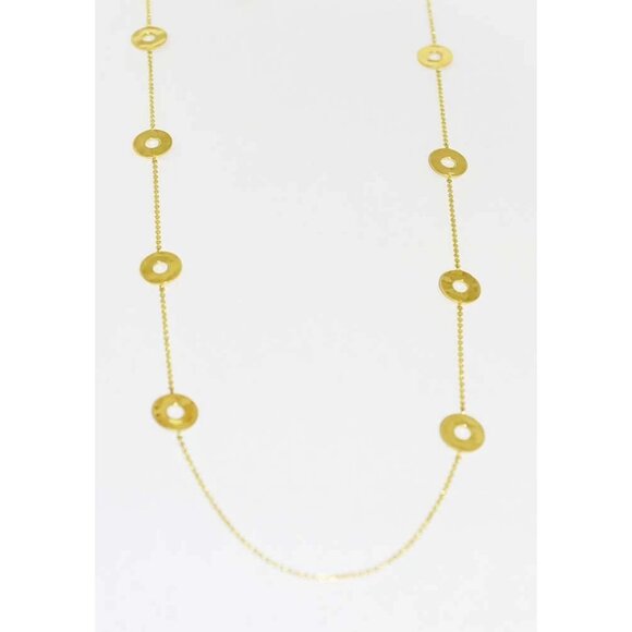 Authentic Ippolita Disc Station Necklace 18k Solid Yellow Gold - Picture 3 of 9